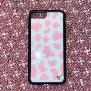Wildflower Pink Cow print IPhone 8+ Case